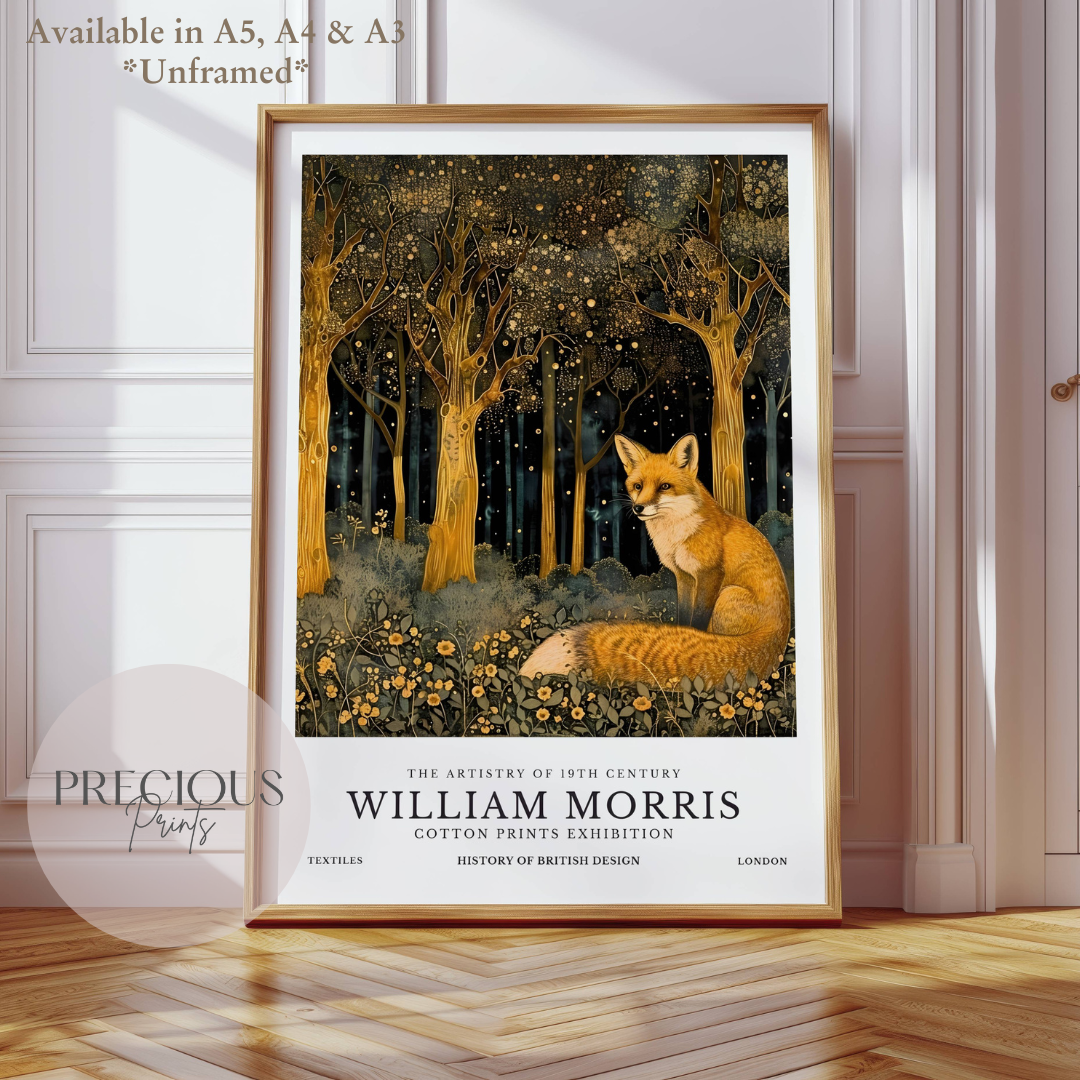 William Morris Fox Poster / Art Exhibition Print