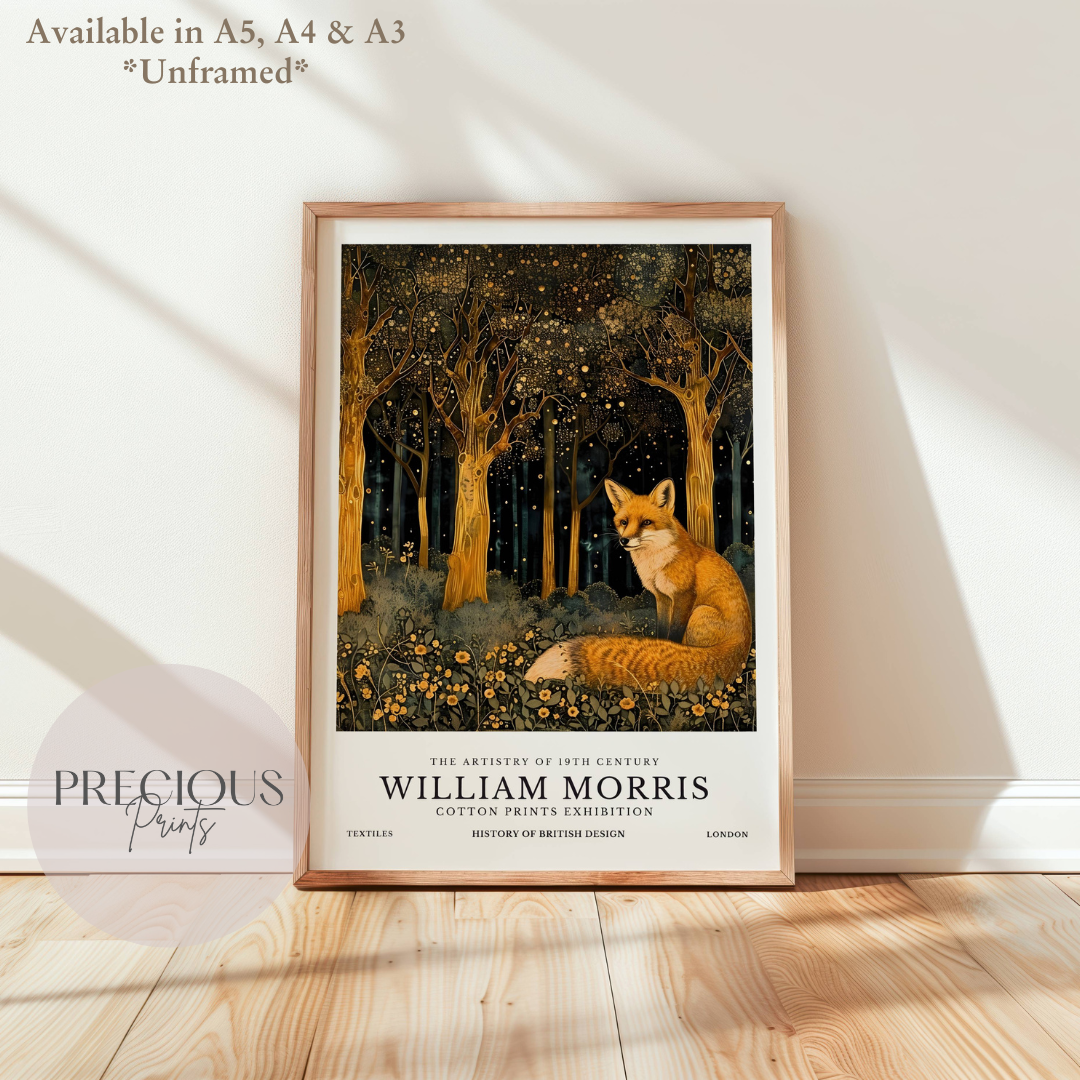 William Morris Fox Poster / Art Exhibition Print