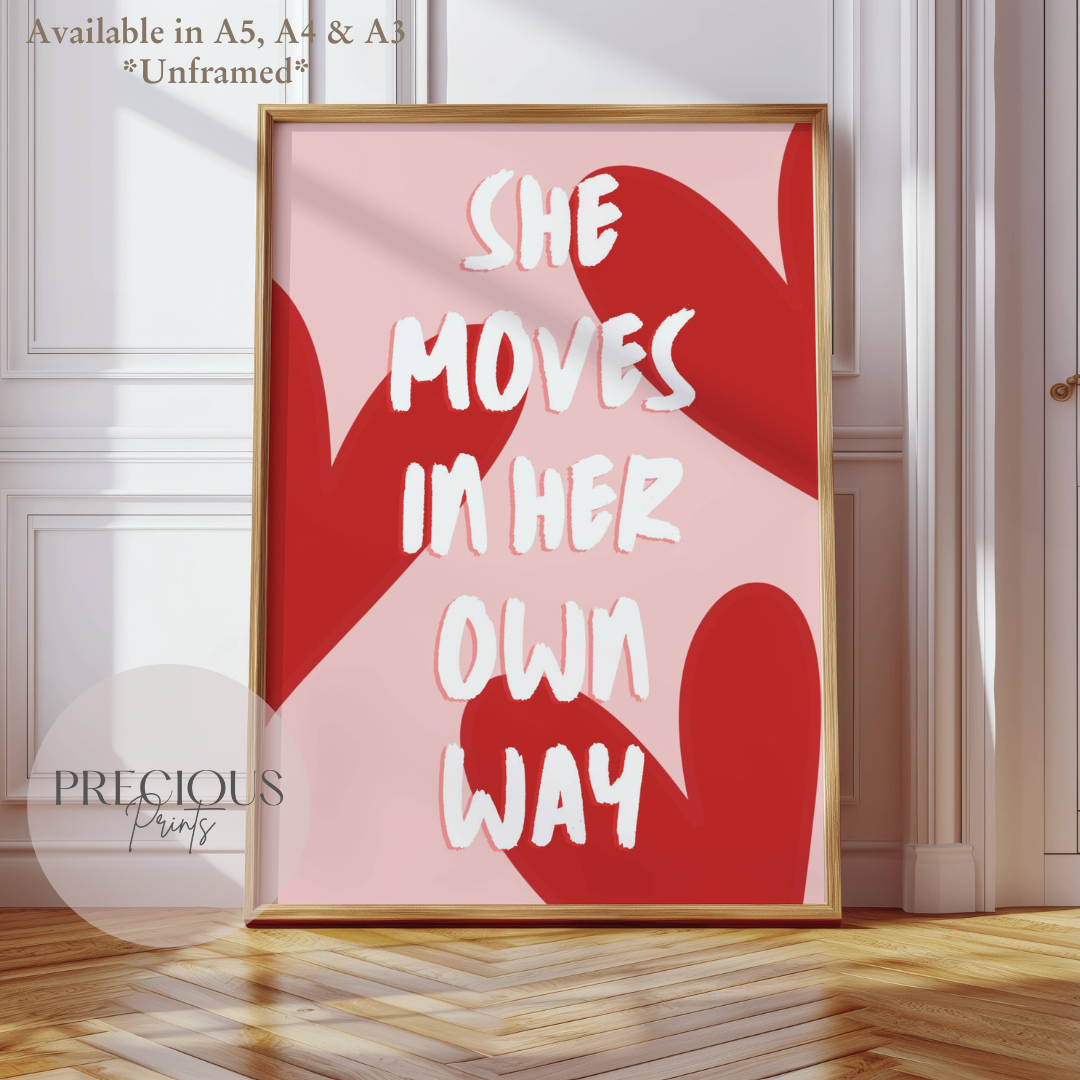 She Moves In Her Own Way - The Kooks Lyrics Poster