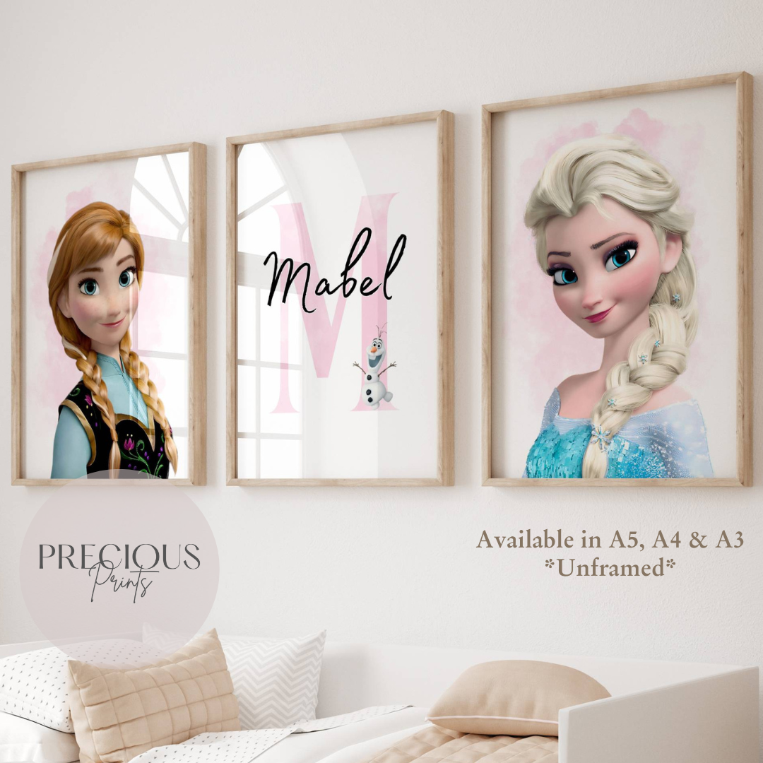 Set of 3 Personalised Frozen Prints