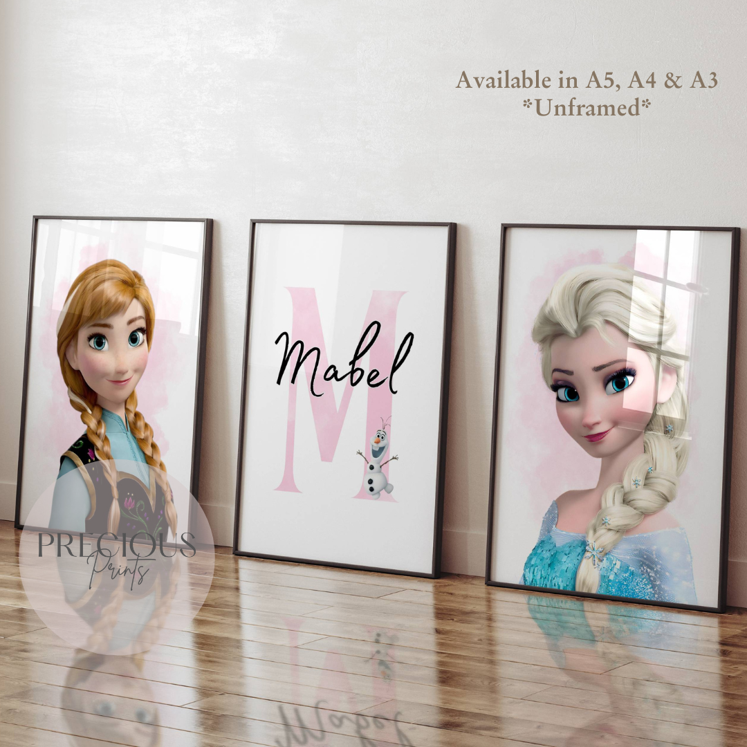 Set of 3 Personalised Frozen Prints