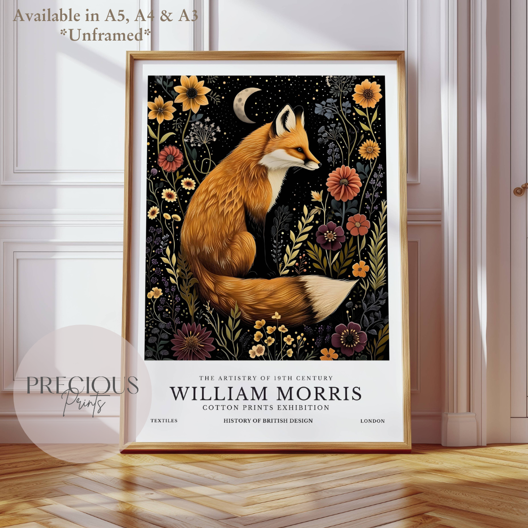 William Morris Fox Poster / Art Exhibition Print