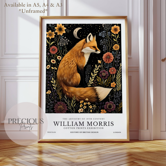 William Morris Fox Poster / Art Exhibition Print