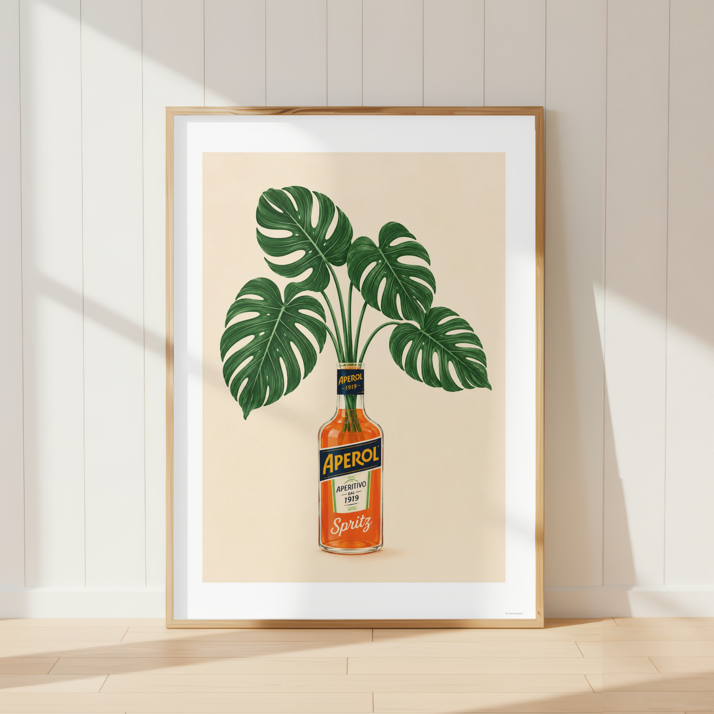 Aperol Monstera Botanical Print