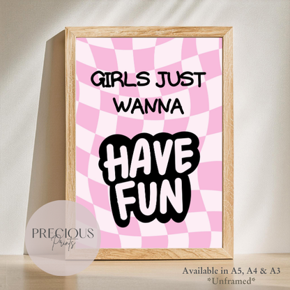 Set of 6 Preppy Wall Prints / Tween Girls Poster / Trendy Wall Decor / Unframed