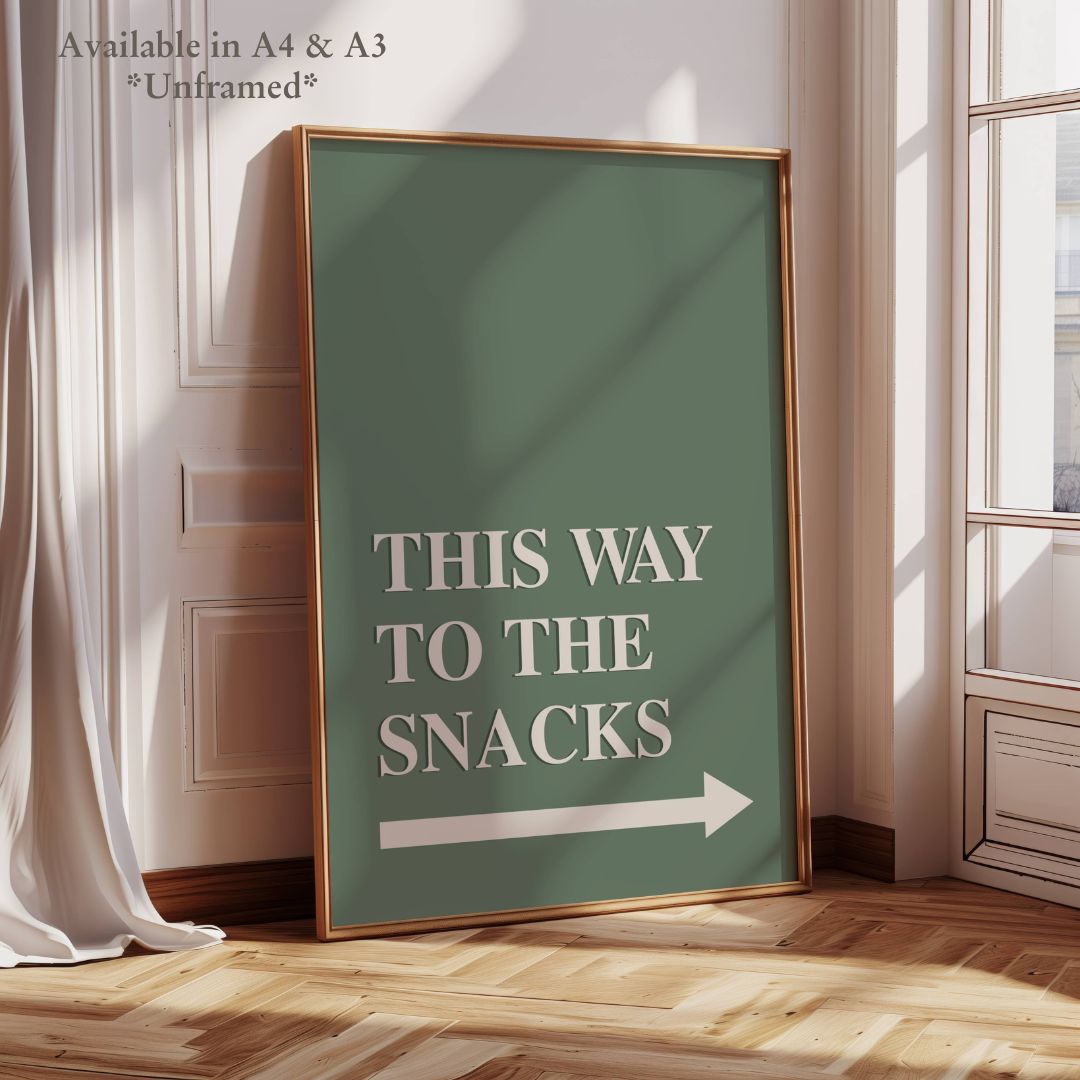 This Way to the Snacks Home Decor