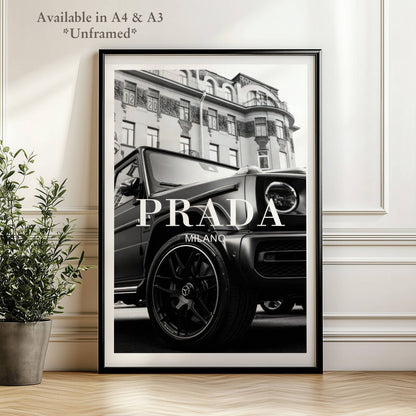 Prada Vintage Car Print