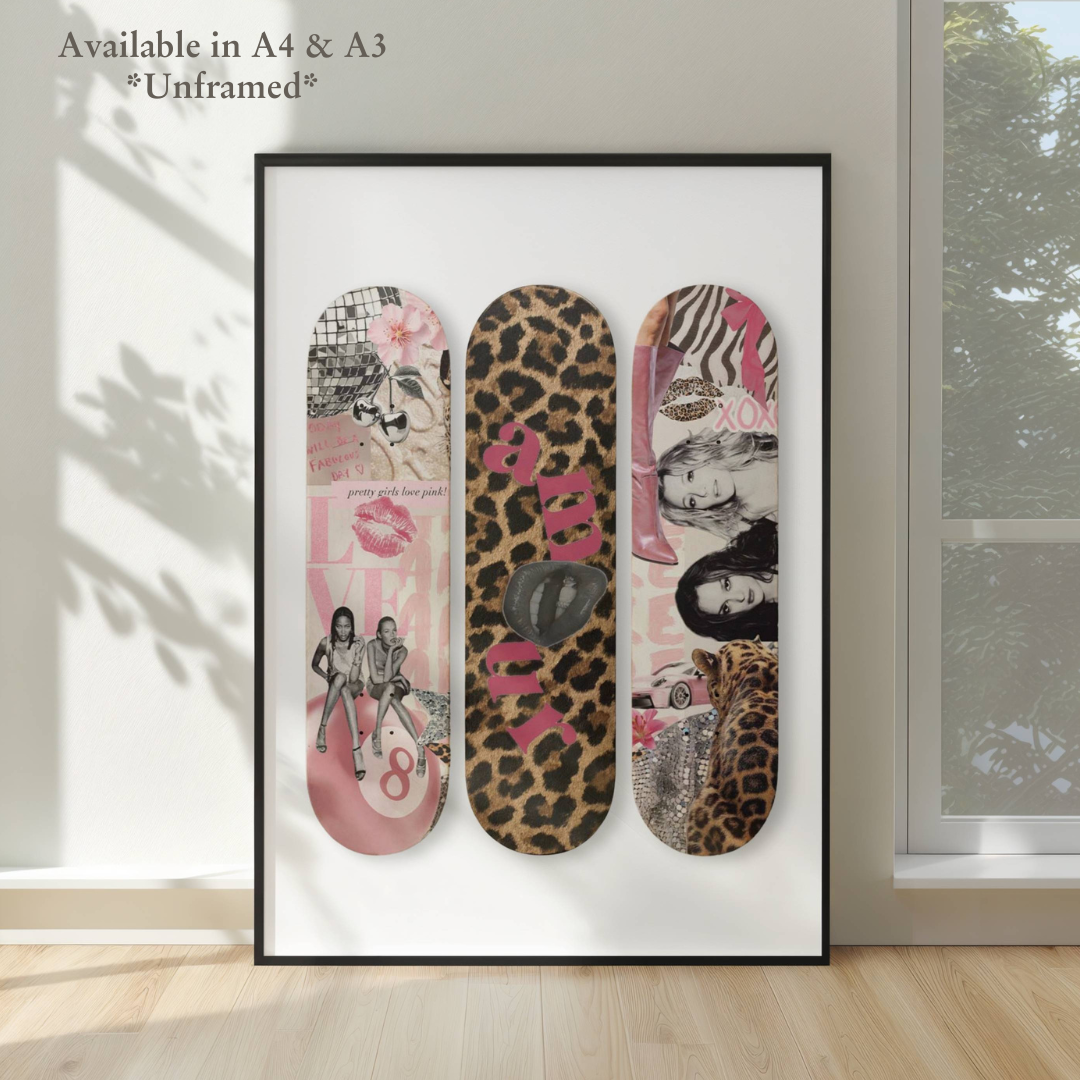 Stylish Fashion Skateboard Print