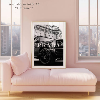 Prada Vintage Car Print