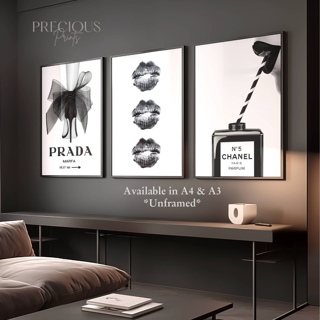 Set of 3 Prada / Chanel Prints