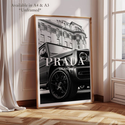 Prada Vintage Car Print