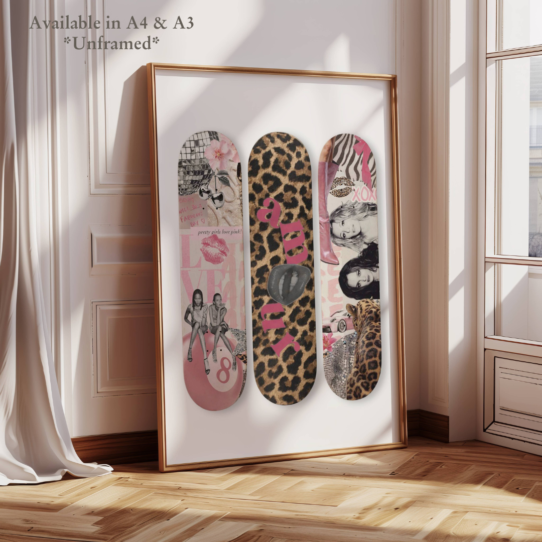 Stylish Fashion Skateboard Print