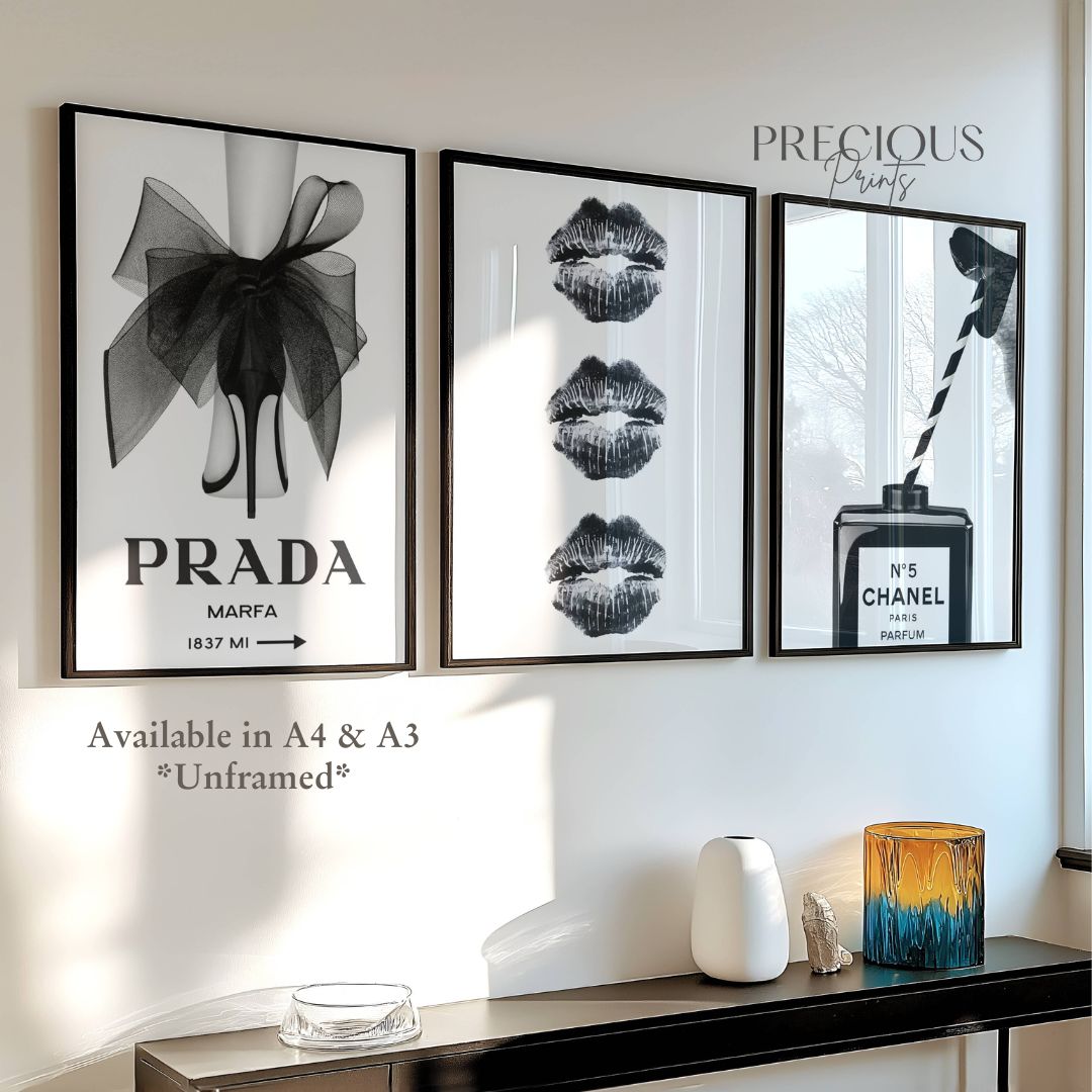 Set of 3 Prada / Chanel Prints