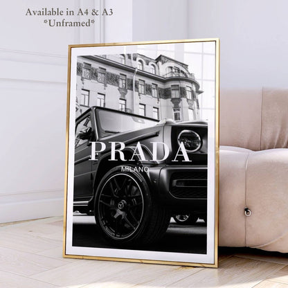 Prada Vintage Car Print