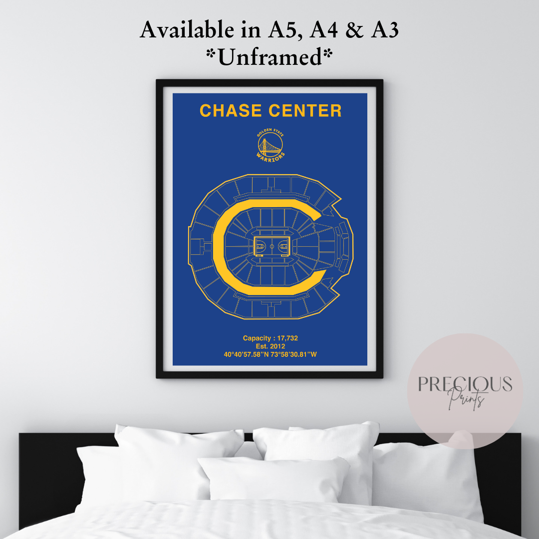 Golden State Warriors Chase Center Stadium Poster