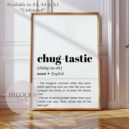 Chug-tastic Definition Poster
