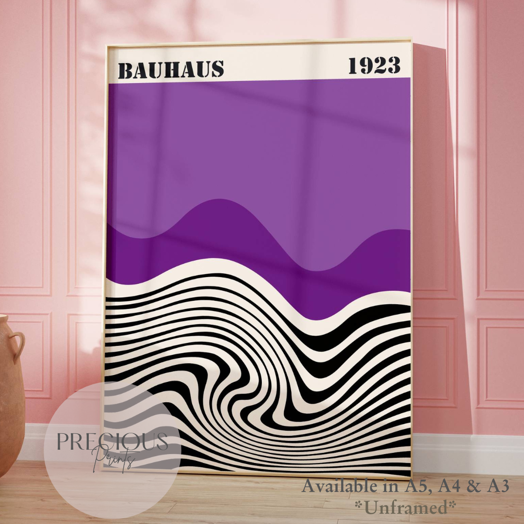 Purple Bauhaus Print