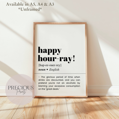 Happy Hour-ray Definition Poster