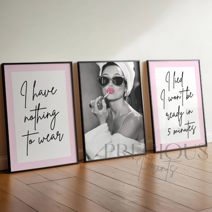Set of 3 Audrey Hepburn Prints