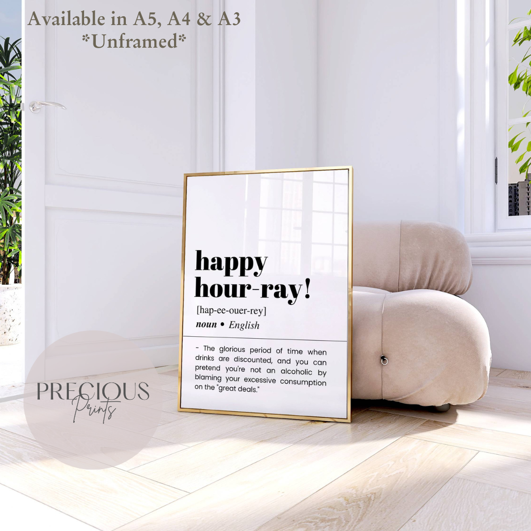Happy Hour-ray Definition Poster
