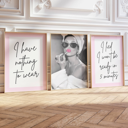 Set of 3 Audrey Hepburn Prints
