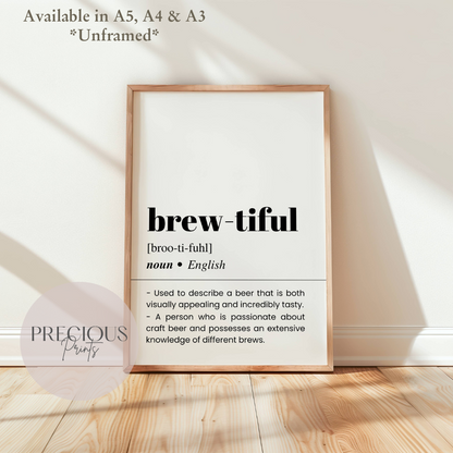 Brew-tiful Definition Poster