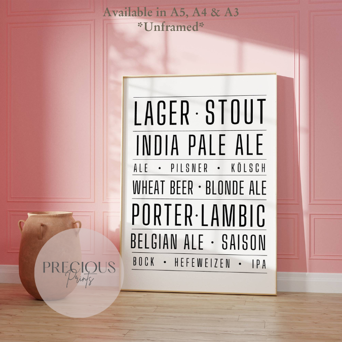 Larger Beer Stout Ale Poster