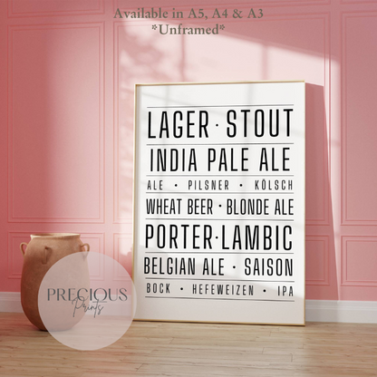 Larger Beer Stout Ale Poster