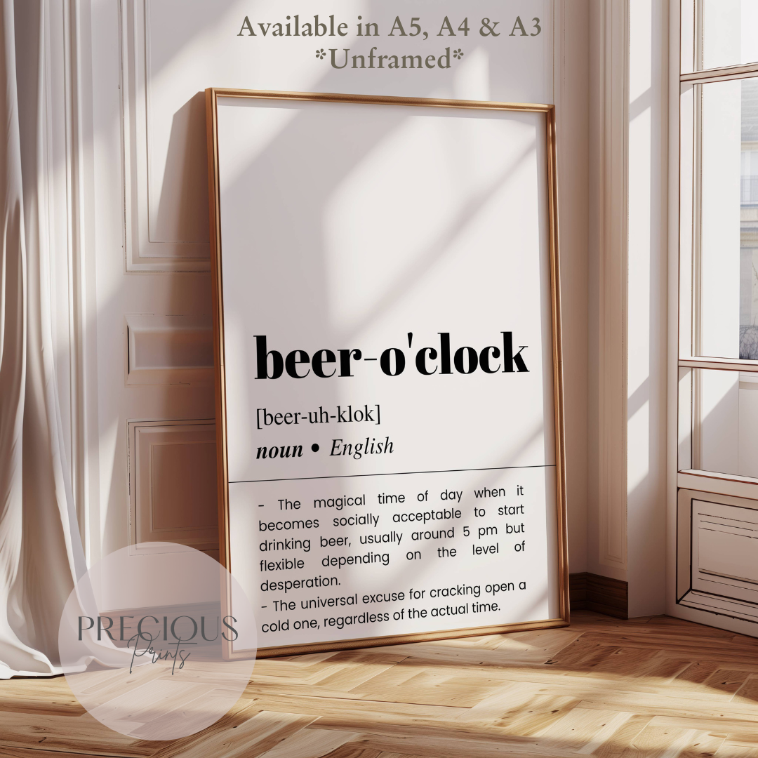 Beer Definition Humour Poster