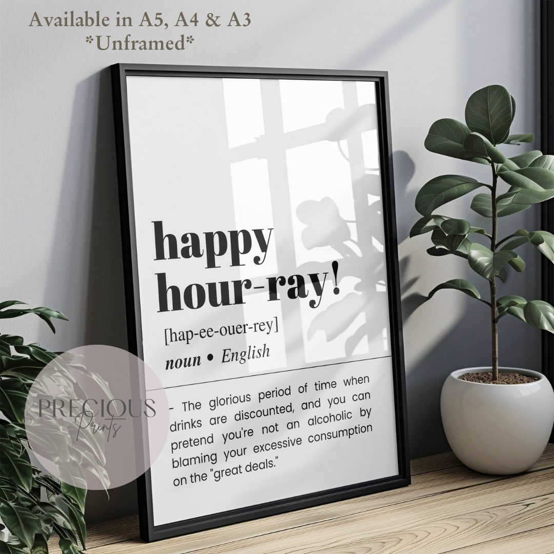 Happy Hour-ray Definition Poster