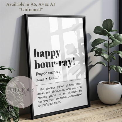 Happy Hour-ray Definition Poster