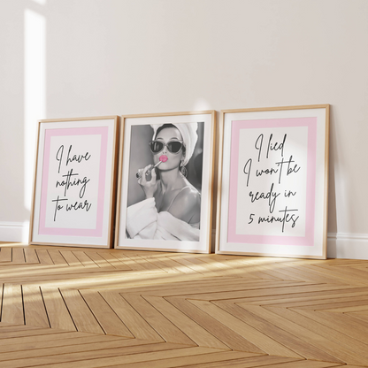 Set of 3 Audrey Hepburn Prints