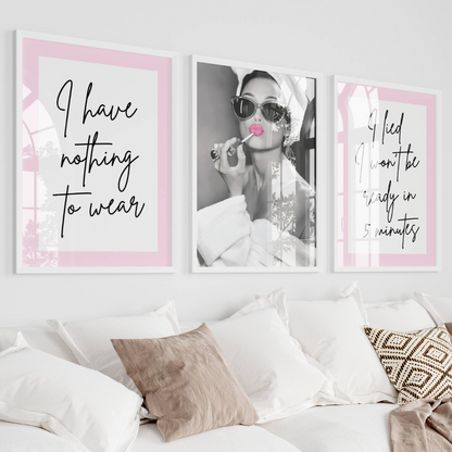 Set of 3 Audrey Hepburn Prints