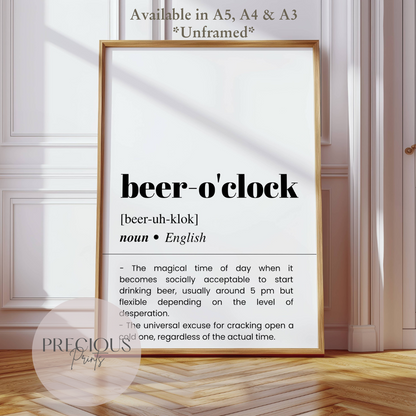 Beer Definition Humour Poster