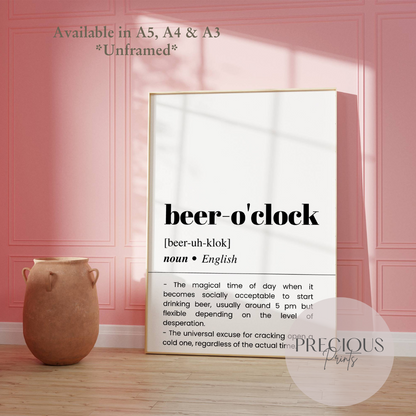 Beer Definition Humour Poster