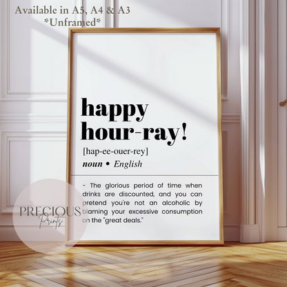 Happy Hour-ray Definition Poster