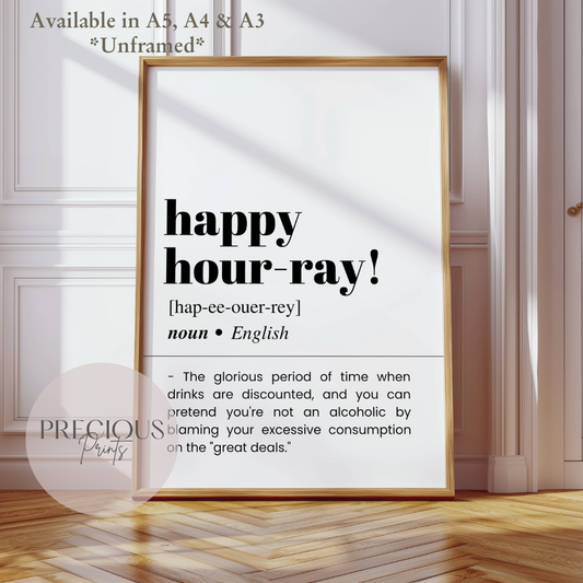 Happy Hour-ray Definition Poster