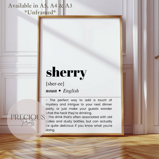 Sherry Definition Poster