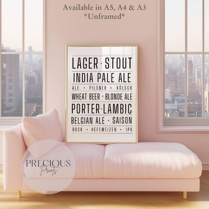 Larger Beer Stout Ale Poster