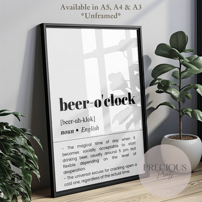 Beer Definition Humour Poster