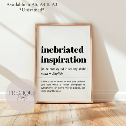 Inebriated Inspiration Definition Poster