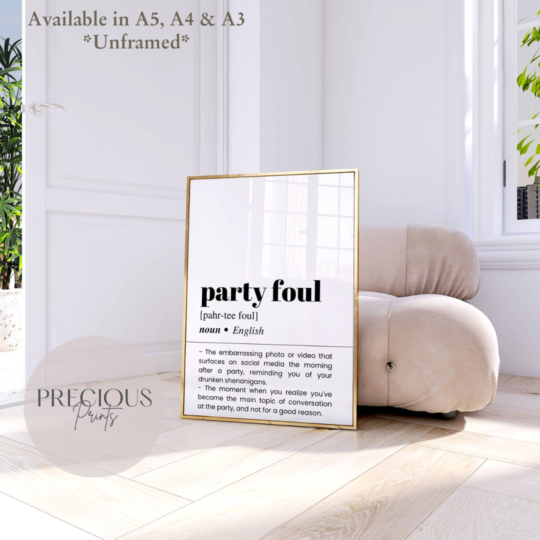 Party Foul Definition Poster