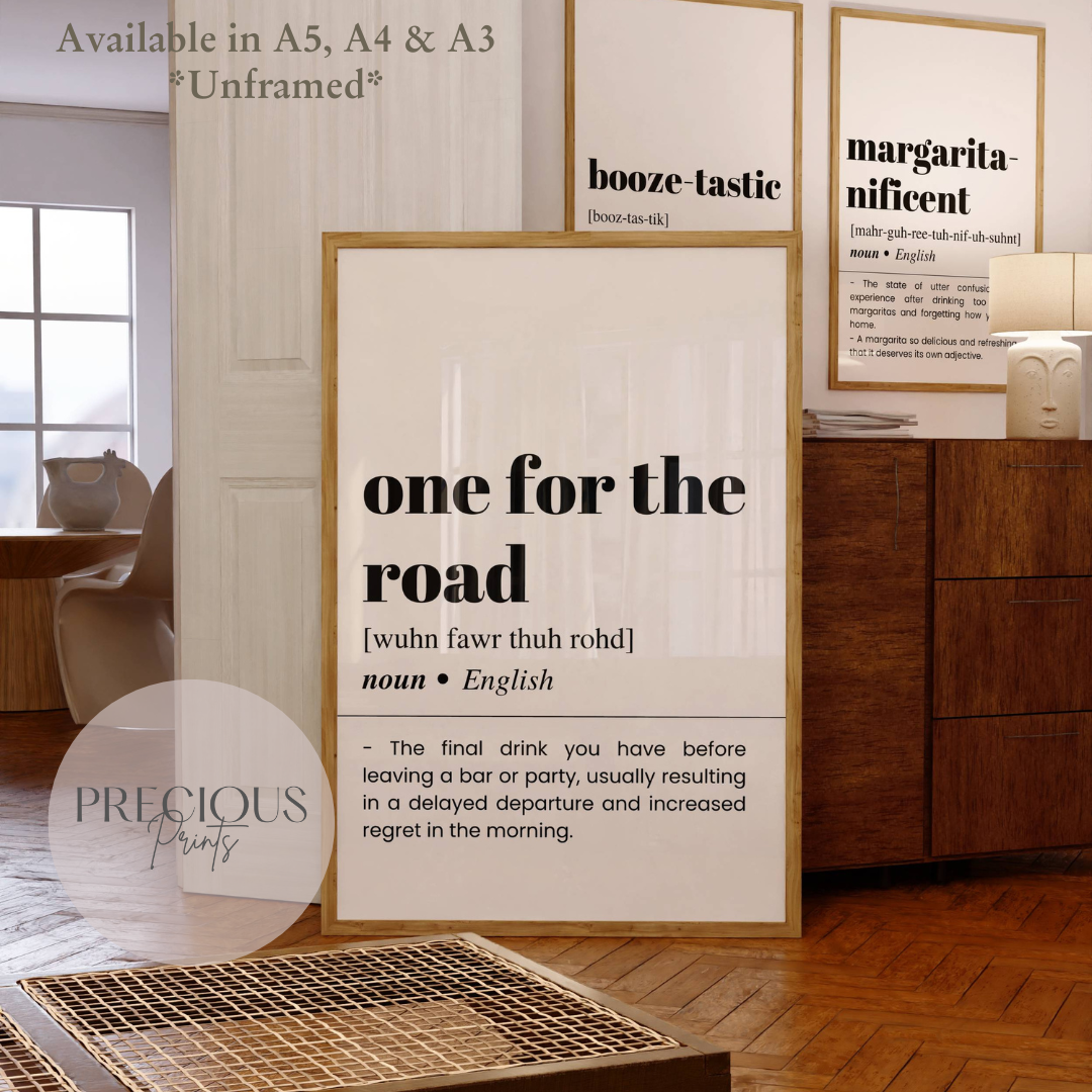 One For The Road Definition Poster