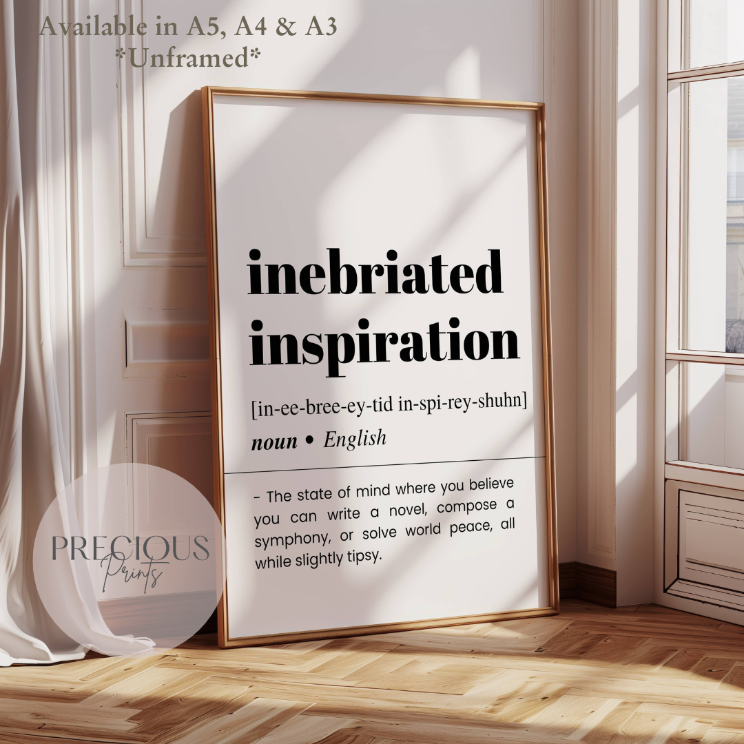Inebriated Inspiration Definition Poster