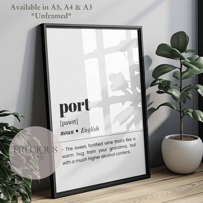 'Port' Definition Poster