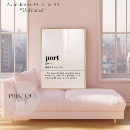 'Port' Definition Poster