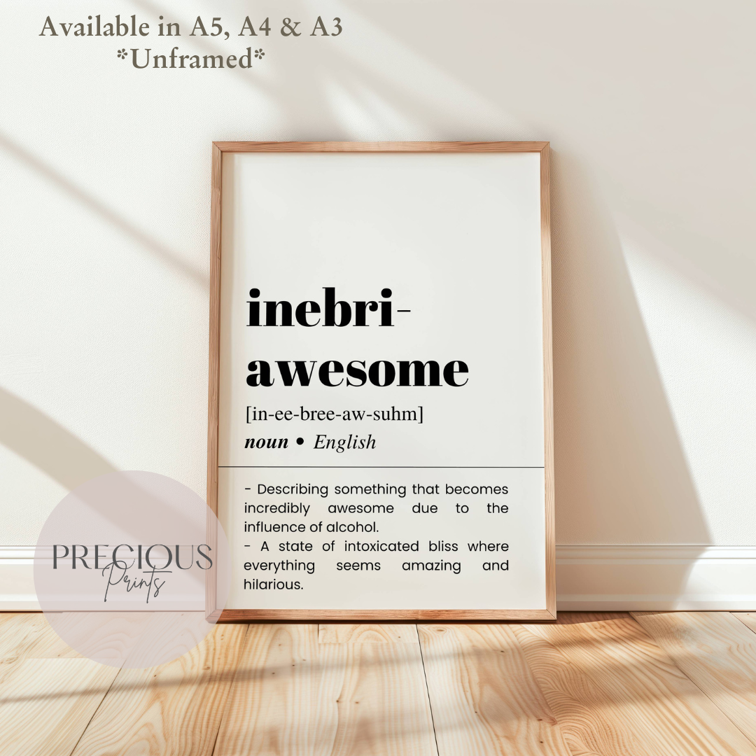 Inebri-Awesome Definition Poster