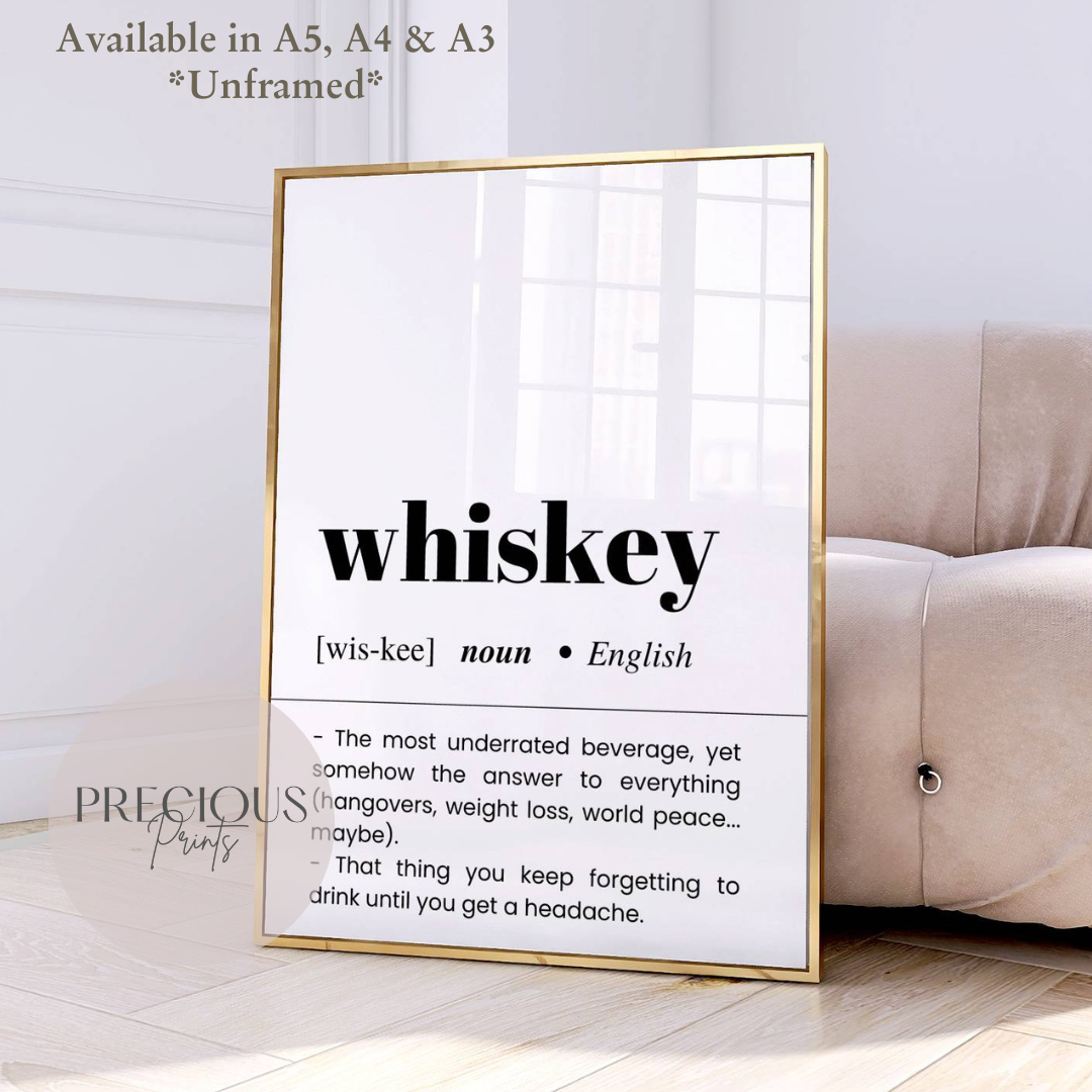 Whiskey Definition Poster