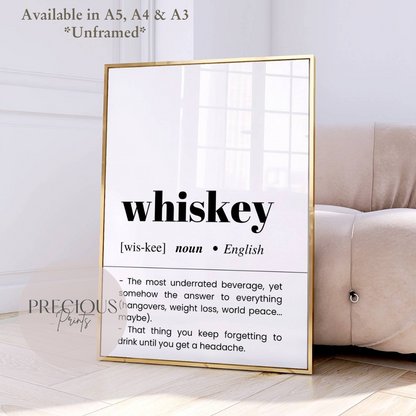 Whiskey Definition Poster