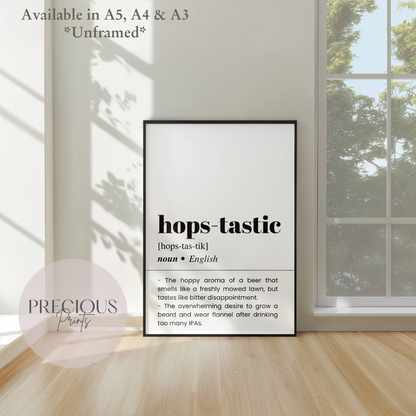 Hops-tastic Definition Poster